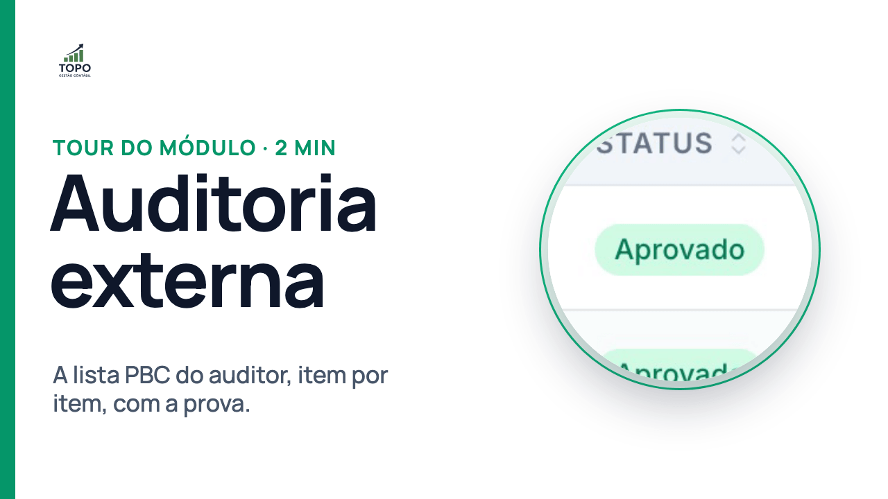 Capa do tour de Auditoria Externa