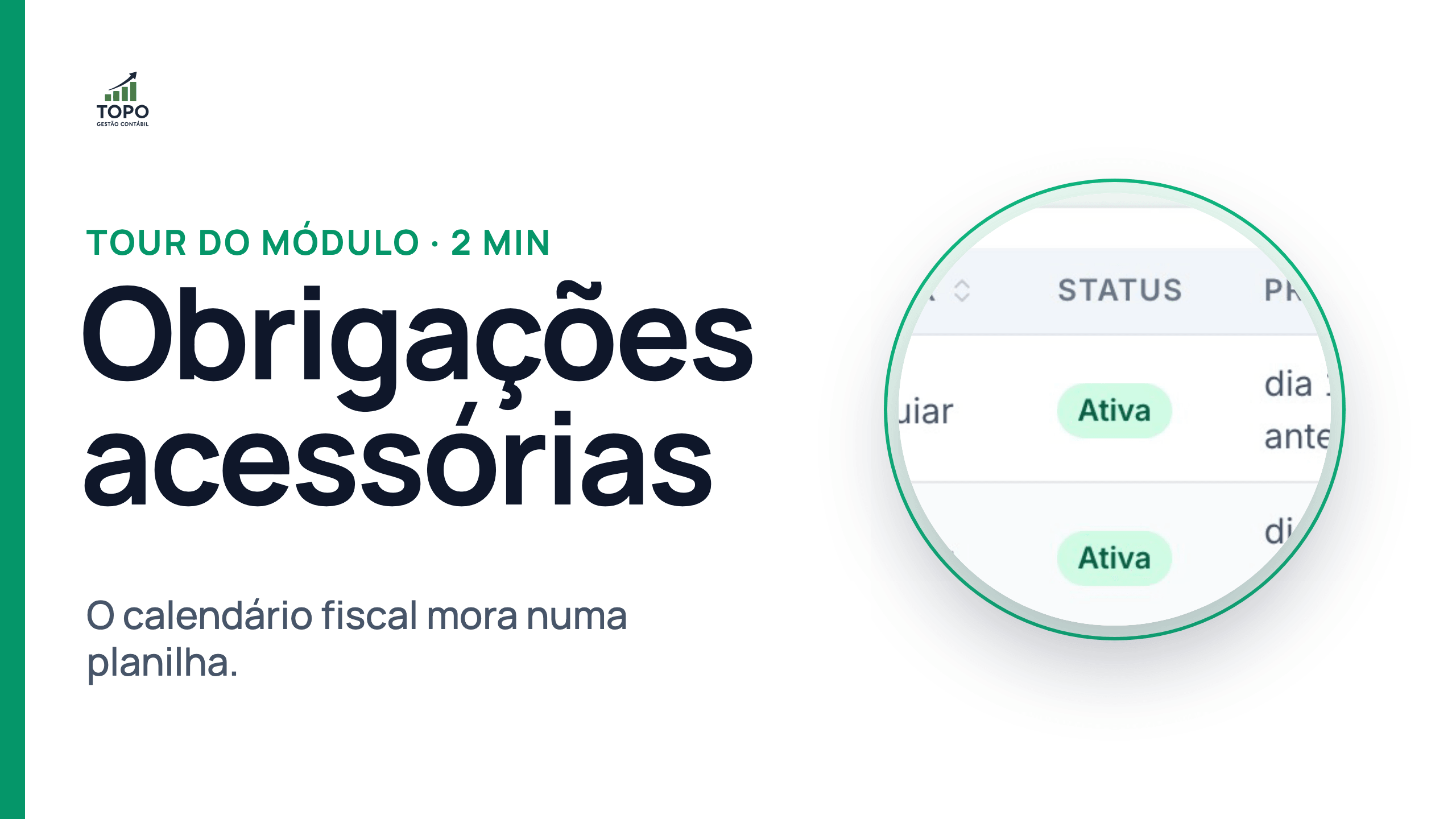 Capa do tour de Obrigações Acessórias